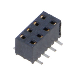 Conector: şiruri pini; mamă; PIN: 8; 2mm; aurit selectiv; SMT; soclu