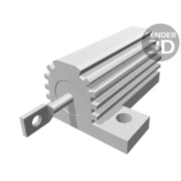 Rezistor: bobinat; cu radiator; înşurubare; 4,7kΩ; 25W; ±5%