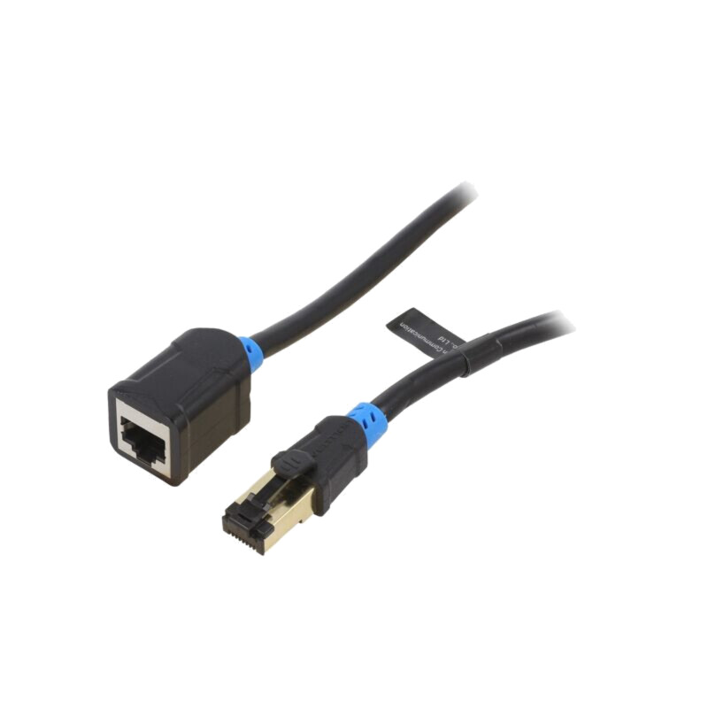 Prelungitor RJ45; S/FTP; 6; OFC; PVC; negru; 0,5m; Placare: aurit Prelungitor RJ45; S/FTP; 6; OFC; PVC; negru; 0,5m; Placare: aurit