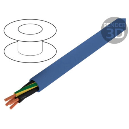 Cablu; ÖLFLEX® EB; 5G1,5mm2; neecranat; 300V,500V; Cu; litat