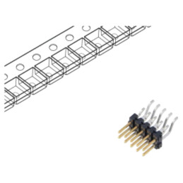 Conector: şiruri pini; tată; PIN: 10; 2,54mm; aurit; SMT; şir pini
