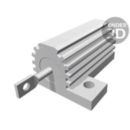 Rezistor: bobinat; cu radiator; înşurubare; 1Ω; 25W; ±5%; 50ppm/°C