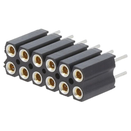 Conector: şiruri pini; soclu; mamă; PIN: 12; drept; 2,54mm; THT; 2x6