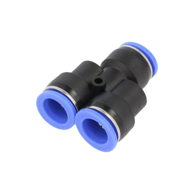 Racord push-in; cu ramificaţie "Y"; -0,95÷15bar; PBT; BLUELINE
