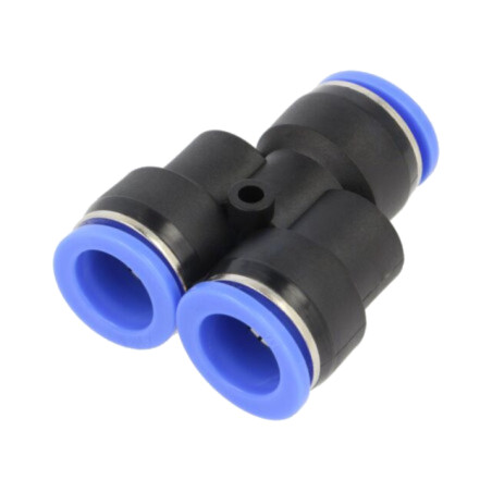 Racord push-in; cu ramificaţie "Y"; -0,95÷15bar; PBT; BLUELINE