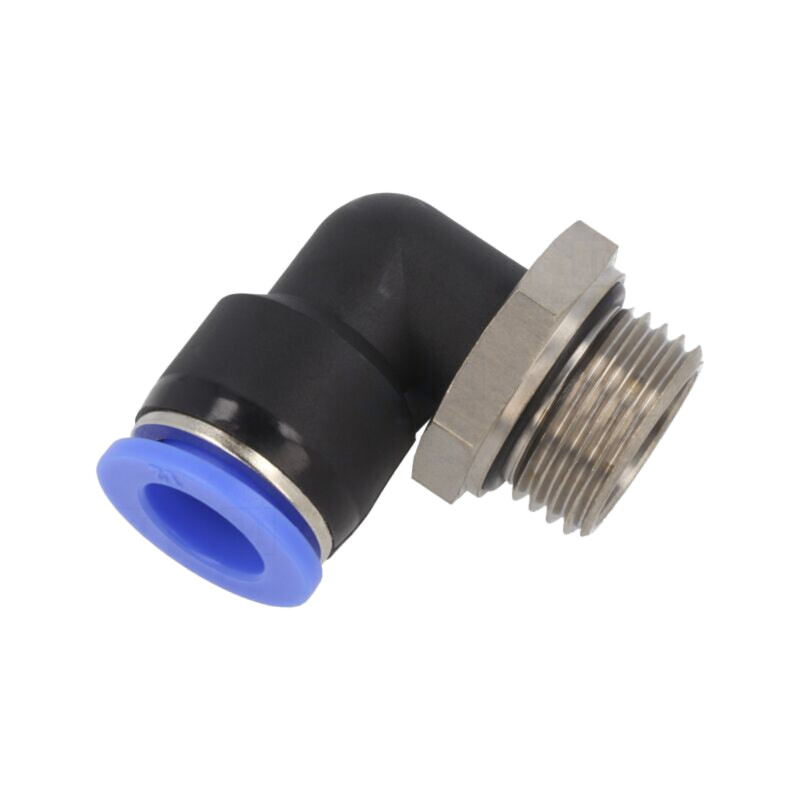 Racord push-in; în unghi de 90°,rotativă; -0,95÷15bar; 0÷60°C Racord push-in; în unghi de 90°,rotativă; -0,95÷15bar; 0÷60°C