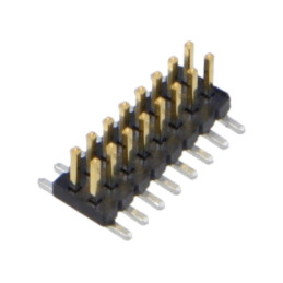 Conector: şiruri pini; tată; PIN: 16; 1,27mm; gold flash; SMT; soclu