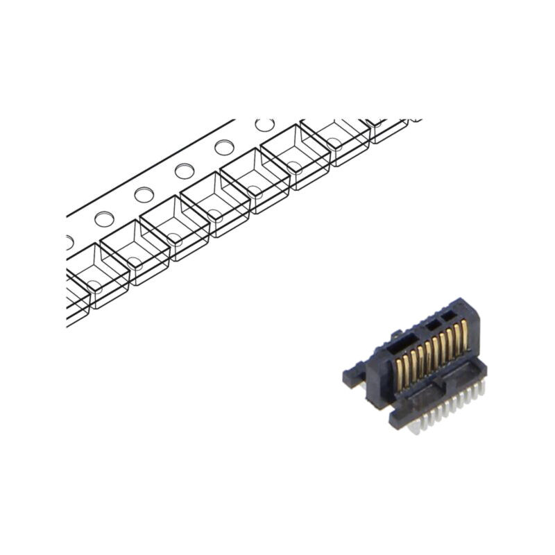 Conector: PCB-PCB; tată; PIN: 10; 0,4mm; ST4; aurit; SMT; soclu; 1,6A