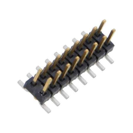 Conector: şiruri pini; tată; PIN: 16; 2mm; aurit; SMT; şir pini