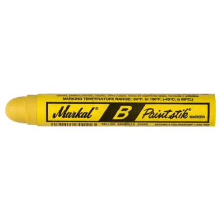 Marker: cu vopsea solidă; galbenă; PAINTSTIK B; Capăt: rotundă