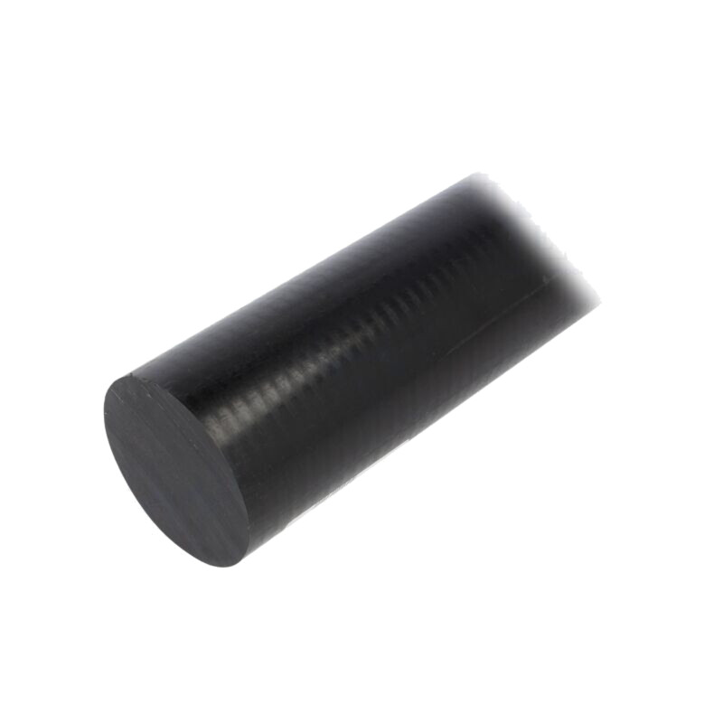 Tijă; Ø: 16mm; L: 500mm; neagră; extrudate; manşon