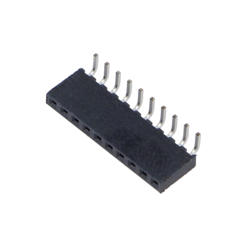 Conector: şiruri pini; mamă; PIN: 10; 2mm; aurit; THT; soclu