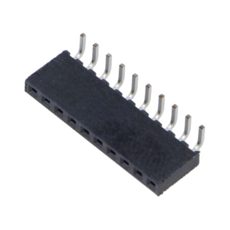 Conector: şiruri pini; mamă; PIN: 10; 2mm; aurit; THT; soclu