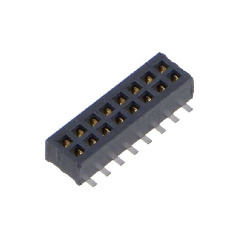 Conector: şiruri pini; mamă; PIN: 16; 1,27mm; gold flash; SMT; soclu