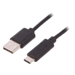 Cablu; USB 2.0; USB A mufă,USB C mufă; 1,8m