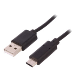 Cablu; USB 2.0; USB A mufă,USB C mufă; 1,5m