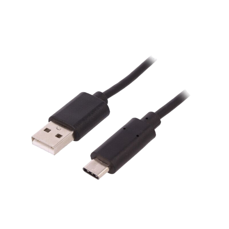 Cablu; USB 2.0; USB A mufă,USB C mufă; 1,5m