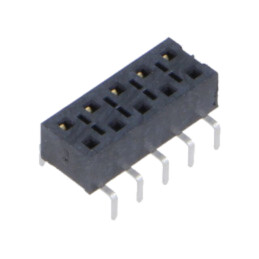 Conector: şiruri pini; mamă; PIN: 10; 2,54mm; aurit; SMT; soclu