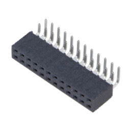 Conector: şiruri pini; mamă; PIN: 24; 2,54mm; aurit; THT; soclu