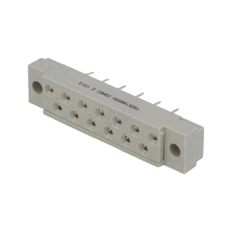 Conector: DIN 41617; soclu; mamă; PIN: 13; THT; drept; 4A; 250V