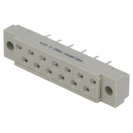 Conector: DIN 41617; soclu; mamă; PIN: 13; THT; drept; 4A; 250V