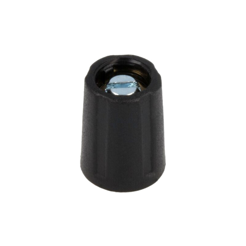 Buton rotativ; fără indicator; ABS; Øax: 3mm; Ø10,5x14mm; neagră