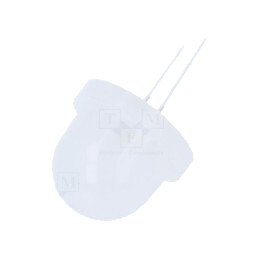 LED; 16mm; alb cald; 900÷3600mcd; 90°; Parte frontală: convex