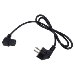 Cablu; 3x0,75mm2; PVC; 1,2m; negru; 10A; 250V