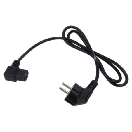 Cablu; 3x0,75mm2; PVC; 1,2m; negru; 10A; 250V