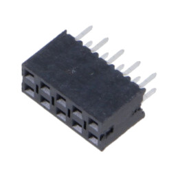 Conector: şiruri pini; soclu; tată; PIN: 10; drept; 2,54mm; THT; 2x5