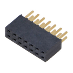 Conector: şiruri pini; mamă; PIN: 14; 2,54mm; aurit; THT; soclu