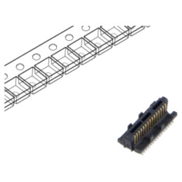 Conector: PCB-PCB; tată; PIN: 15; 0,5mm; ST5; aurit; SMT; soclu; 1,5A