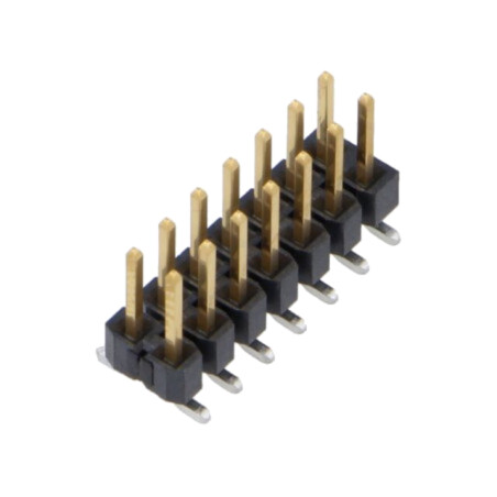 Conector: şiruri pini; tată; PIN: 14; 2,54mm; aurit; SMT; şir pini