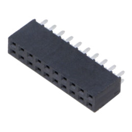 Conector: şiruri pini; mamă; PIN: 20; 2,54mm; gold flash; THT; soclu