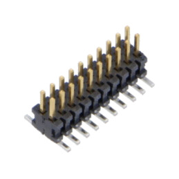 Conector: şiruri pini; tată; PIN: 20; 1,27mm; aurit; SMT; soclu; rolă