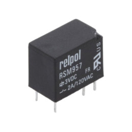 Releu: electromagnetic; SPDT; Ubobină: 3VDC; 2A; 2A/120VAC; RSM957