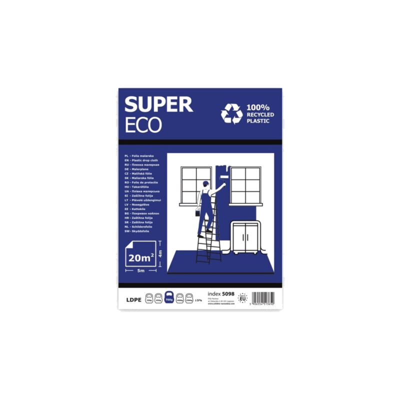 Painting foil; L: 5m; Width: 4m; black