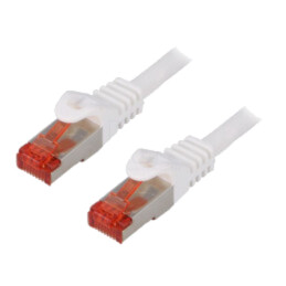 Patch cord; S/FTP; 6; litat; Cu; LSZH; alb; 1,5m; 27AWG
