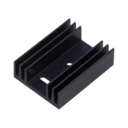 Radiator: extrudat; cu aripioare; TO32; neagră; L: 37,5mm; W: 29mm