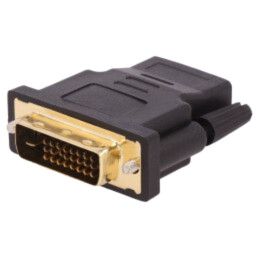 Adaptor; DVI-D (24+1) mufă,HDMI soclu; neagră
