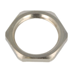 Piuliţă; cu împământare; M20; alamă; nichel; Thk: 3mm; Cheie: 24mm