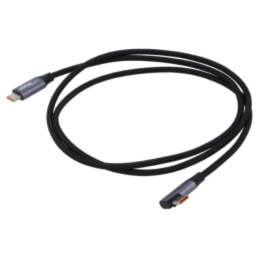Cablu; USB 2.0; USB C mufă,USB C mufă în unghi; nichelat; 1m