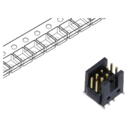 Conector: şiruri pini; tată; PIN: 10; 1,27mm; aurit; SMT; soclu; rolă