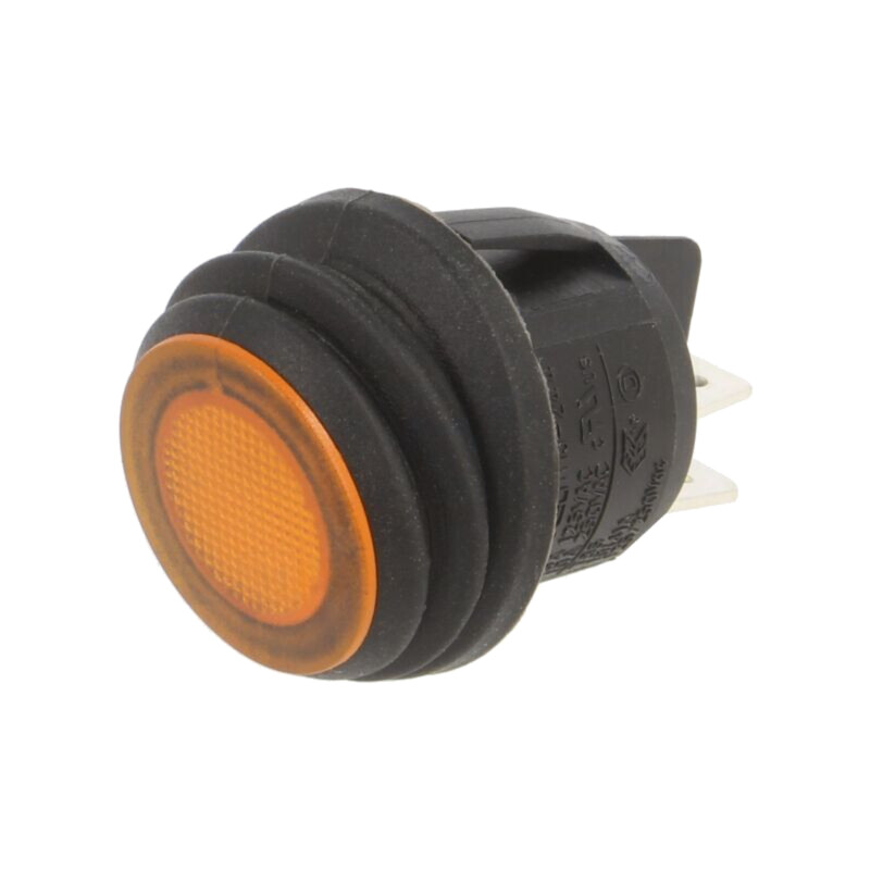ROCKER; DPST; Poz: 2; ON-OFF; 10A/250VAC; portocalie; IP65; 50mΩ ROCKER; DPST; Poz: 2; ON-OFF; 10A/250VAC; portocalie; IP65; 50mΩ