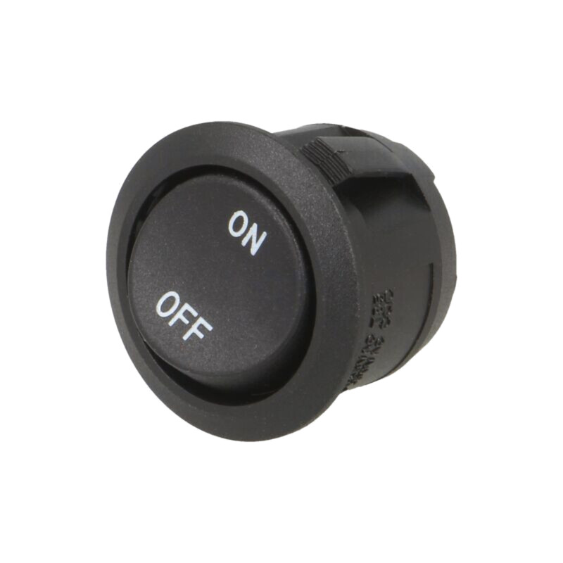 ROCKER; SPST; Poz: 2; ON-OFF; 10A/28VDC; neagră; fără; RA; UL94V-2