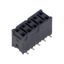 Conector: şiruri pini; mamă; PIN: 10; 2,54mm; aurit; SMT; soclu; rolă