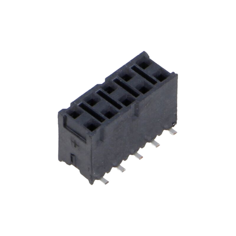 Conector: şiruri pini; mamă; PIN: 10; 2,54mm; aurit; SMT; soclu; rolă