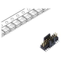 Conector: şiruri pini; tată; PIN: 20; 1,27mm; gold flash; SMT; soclu