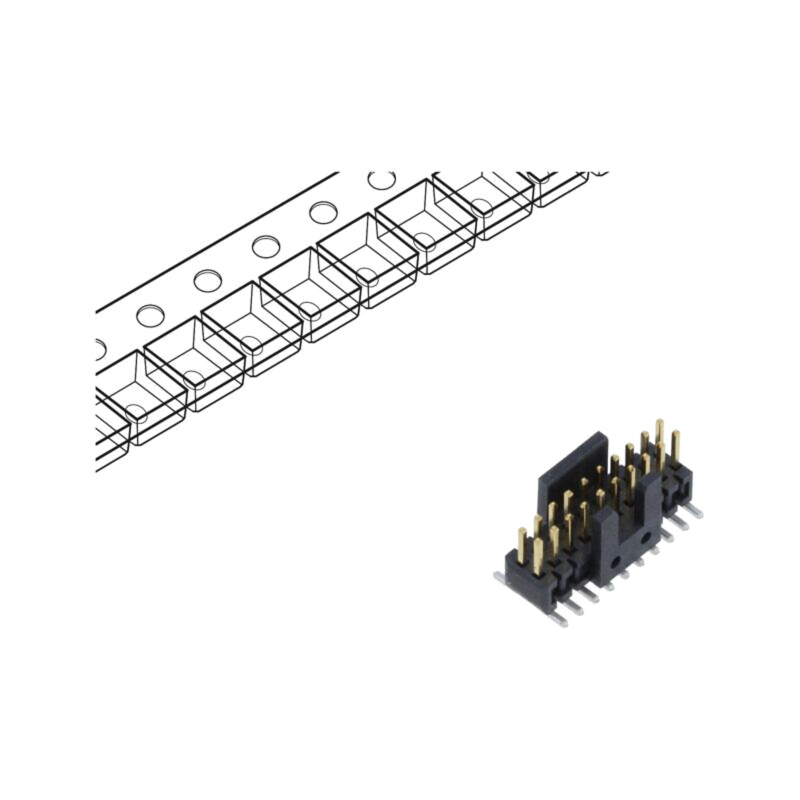 Conector: şiruri pini; tată; PIN: 20; 1,27mm; gold flash; SMT; soclu