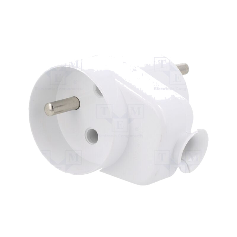 Conector: alimentare AC; tată; mufă; 2P+PE; 250VAC; 16A; albă; PIN: 3 Conector: alimentare AC; tată; mufă; 2P+PE; 250VAC; 16A; albă; PIN: 3